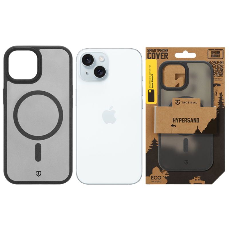 Tactical MagForce Hypersand tok az Apple iPhone 15-hez, Asphalt színben