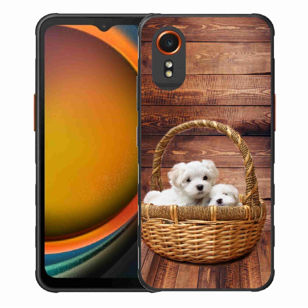 Gél borítás mmCase Samsung Galaxy Xcover 7 készülékhez - kölyökkutyák
