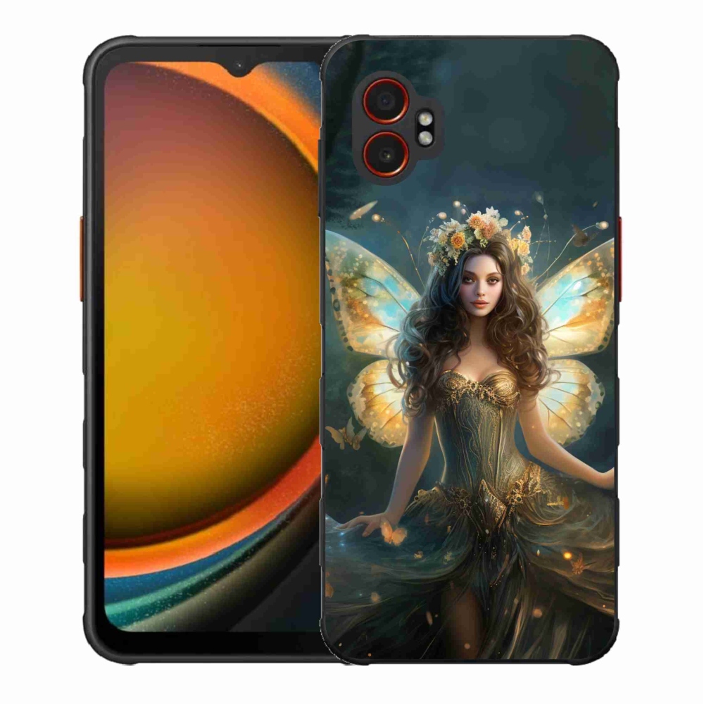 Gél borítás mmCase Samsung Galaxy Xcover 7 Pro - pillangó nő számára