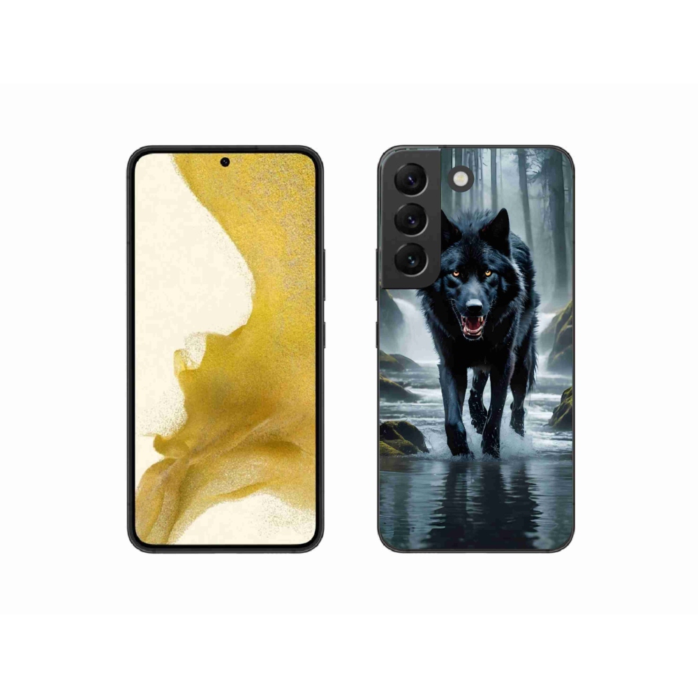 Gél védőhuzat mmCase Samsung Galaxy S22 5G - fekete farkas