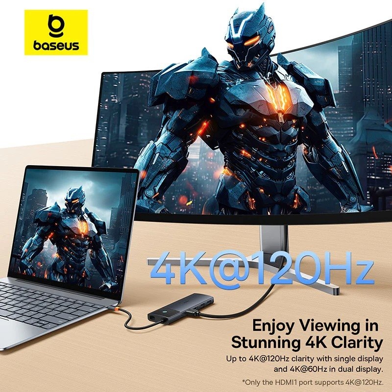 Baseus Metal Gleam II sorozat 10v1 USB-C HUB dokkolóállomás Cosmic Black