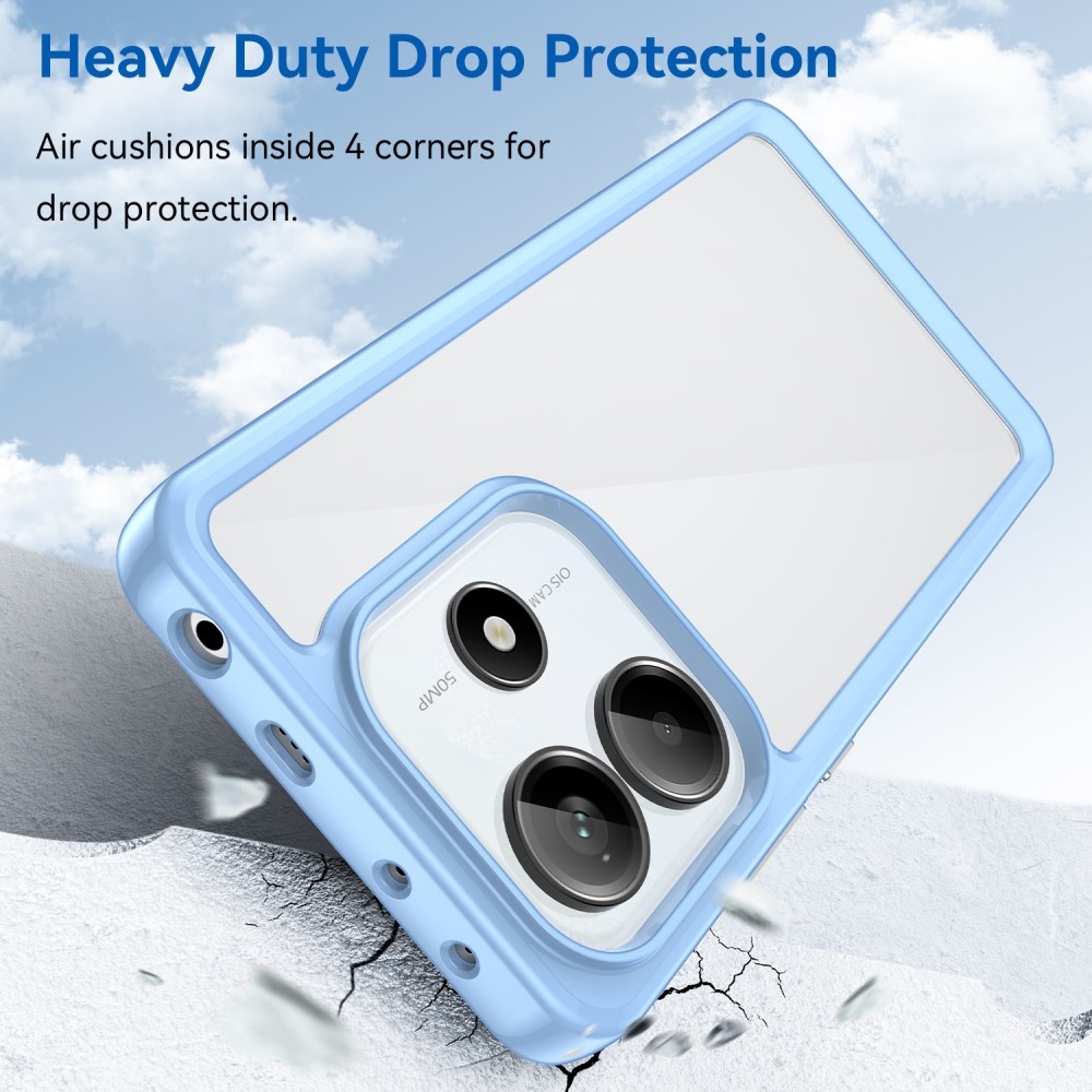 Gél tok kemény hátlappal a Xiaomi Redmi Note 14 5G-hez - kék