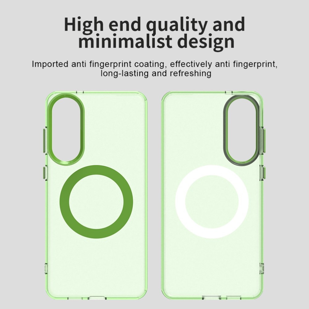 Candy zselés tok MagSafe-val a Samsung Galaxy S25 Edge készülékre - zöld