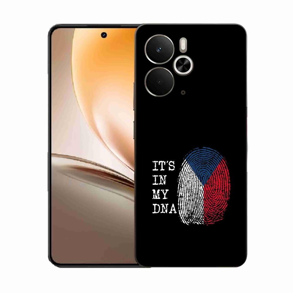 Gél borítás mmCase a Realme 14 5G/14T 5G - zászlós ujjlenyomat fekete háttérrel