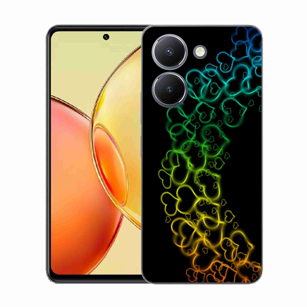 Zselés borítás mmCase a Vivo Y36-hoz - színes szívek
