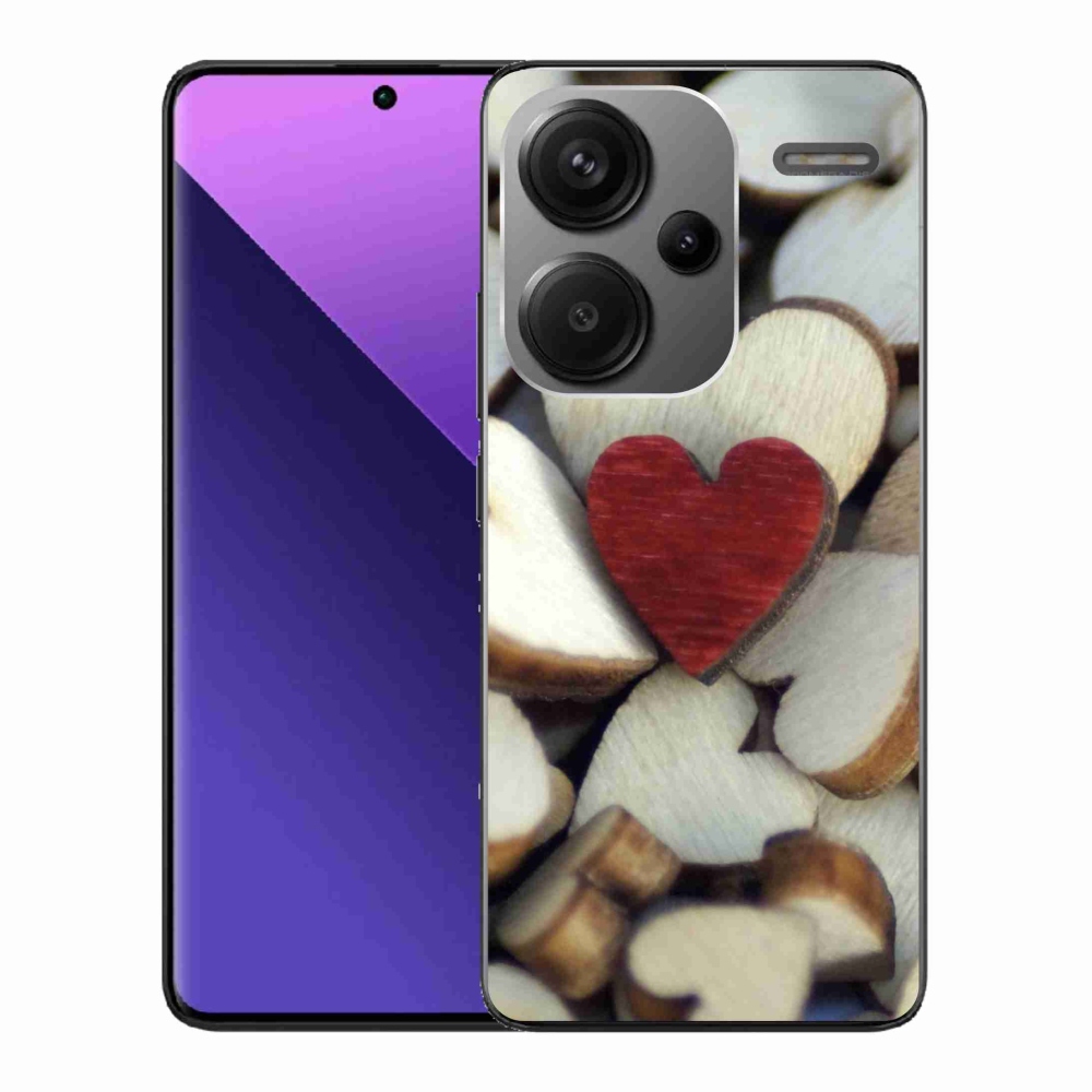 Gél borítás mmCase a Xiaomi Redmi Note 13 Pro+ 5G számára - gravírozott piros szív