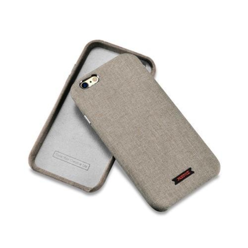 Coaty műanyag tok PU bőrrel borítva iPhone 6 Plus és 6s Plus készülékhez - fekete