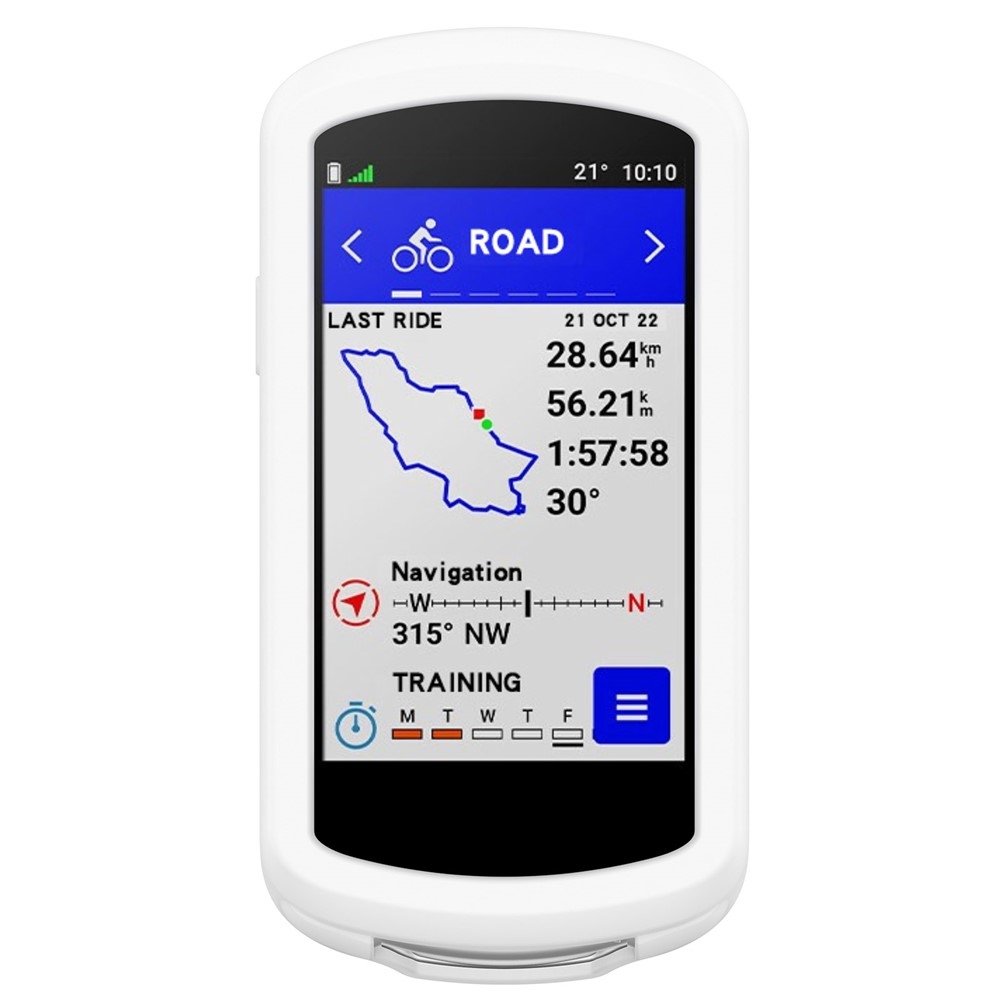 Szilikon tok Garmin Edge 1040 GPS kerékpáros komputerhez - fehér