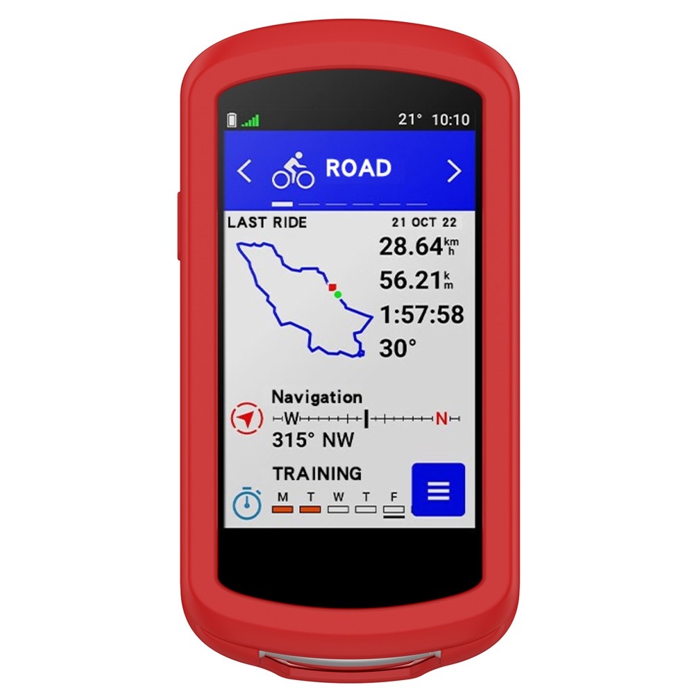 Szilikon tok Garmin Edge 1040 GPS kerékpáros komputerhez - piros