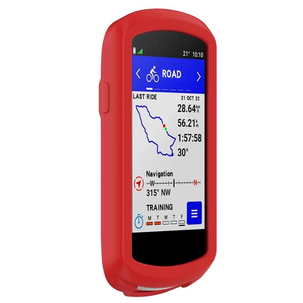 Szilikon tok Garmin Edge 1040 GPS kerékpáros komputerhez - piros