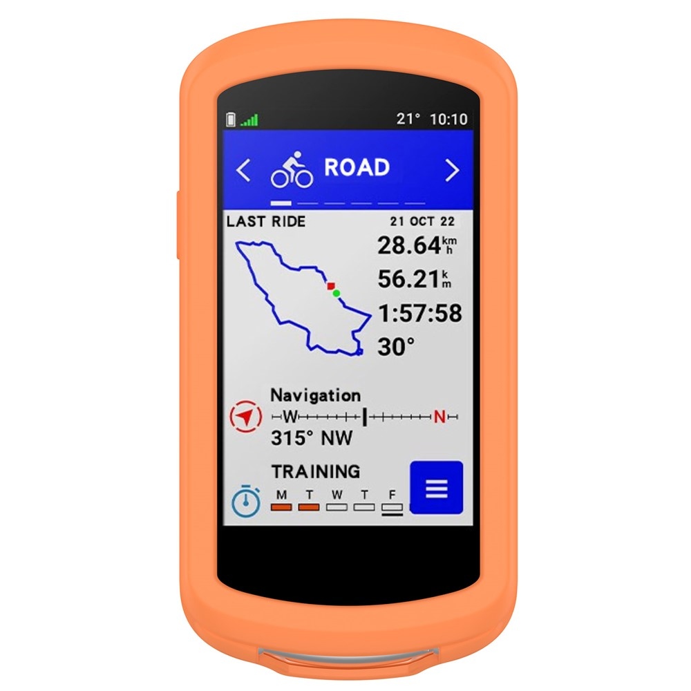 Szilikon tok Garmin Edge 1040 GPS kerékpáros navigációhoz - narancssárga