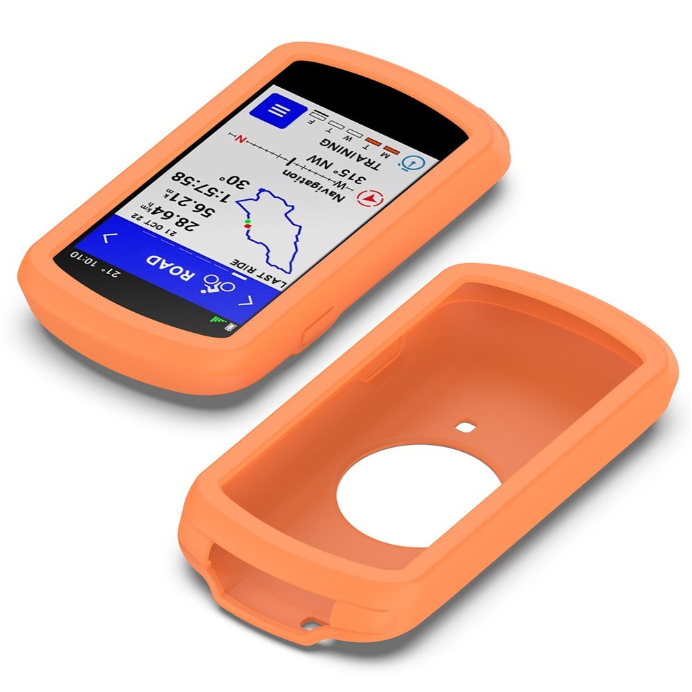 Szilikon tok Garmin Edge 1040 GPS kerékpáros navigációhoz - narancssárga