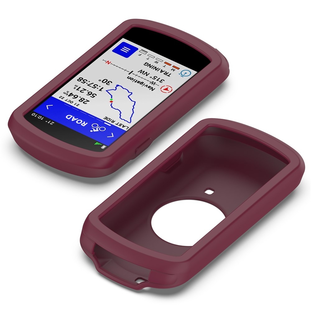 Szilikon tok Garmin Edge 1040 GPS kerékpáros komputerhez - bordó