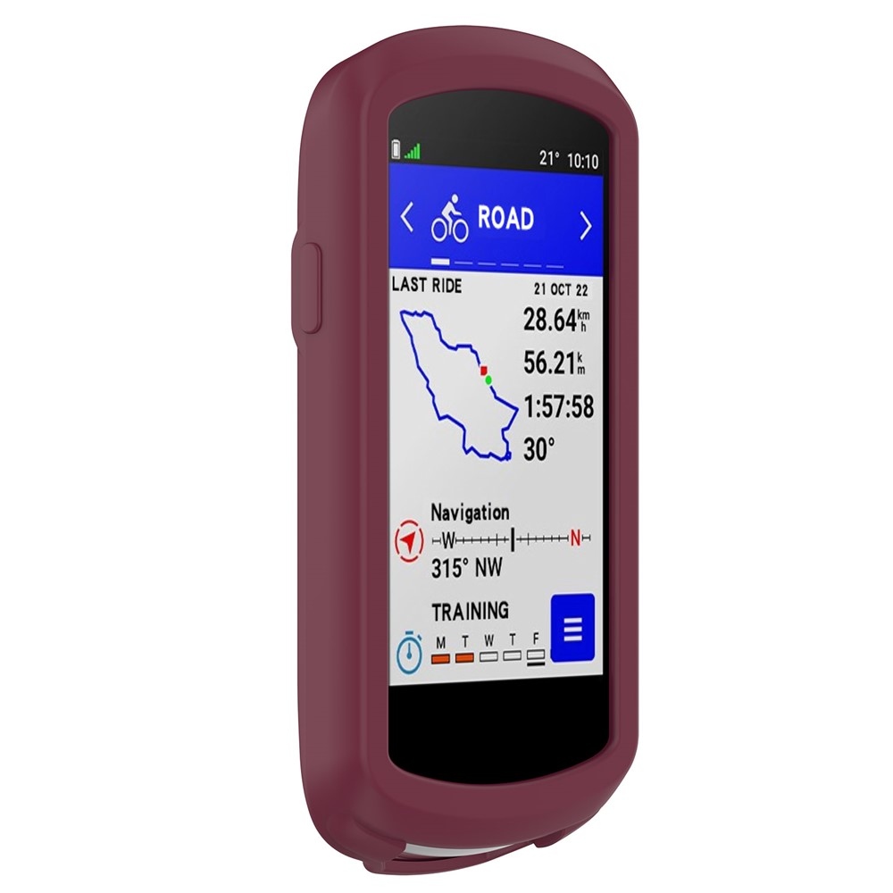 Szilikon tok Garmin Edge 1040 GPS kerékpáros komputerhez - bordó