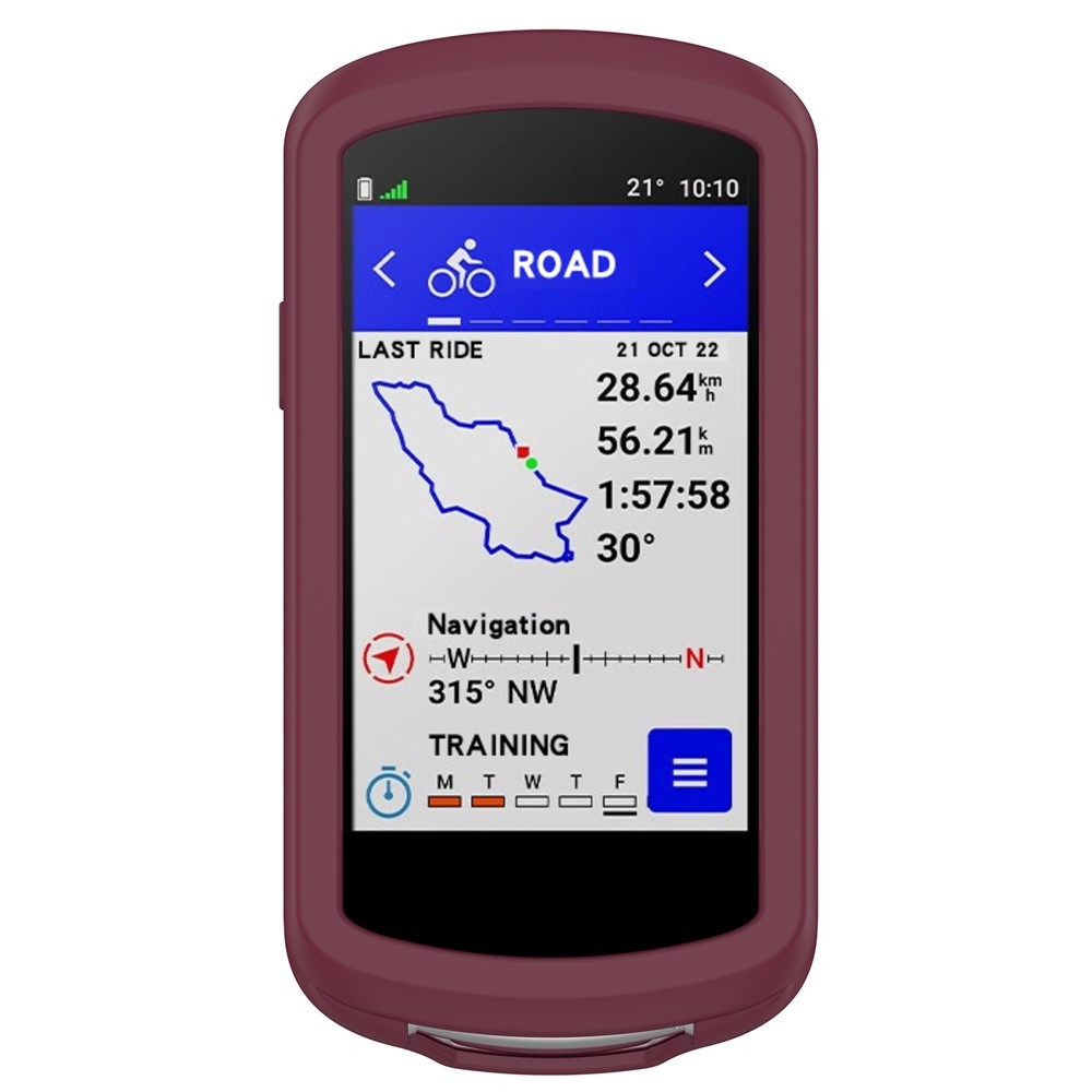 Szilikon tok Garmin Edge 1040 GPS kerékpáros komputerhez - bordó
