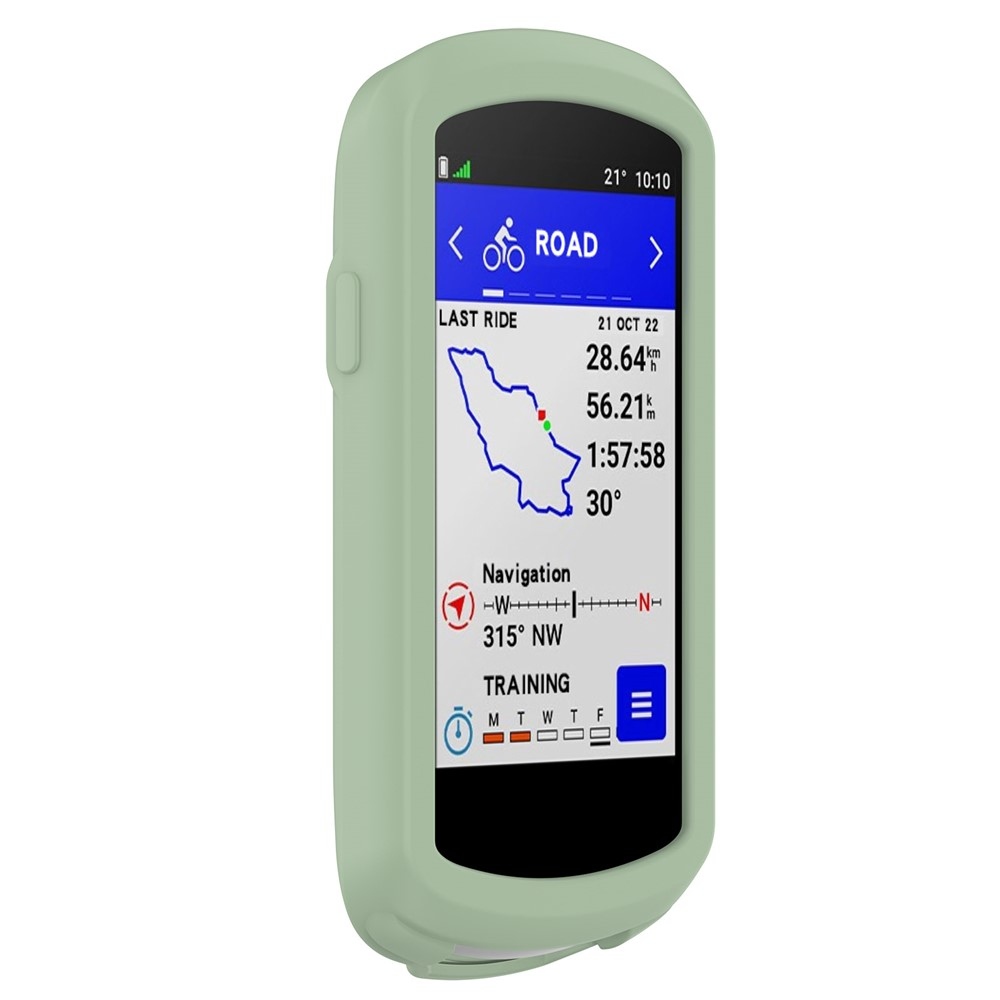 Szilikon tok Garmin Edge 1040 GPS kerékpáros komputerhez - zöld