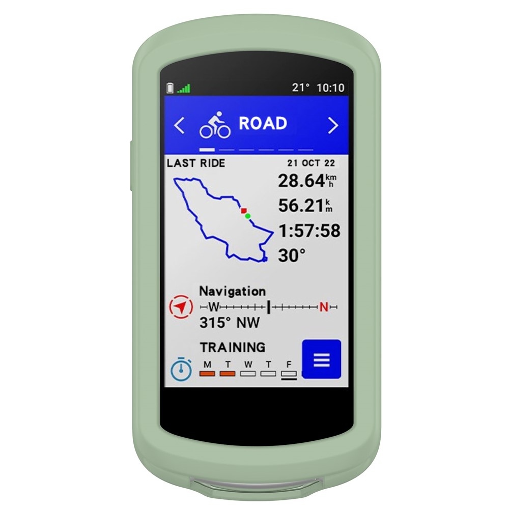 Szilikon tok Garmin Edge 1040 GPS kerékpáros komputerhez - zöld