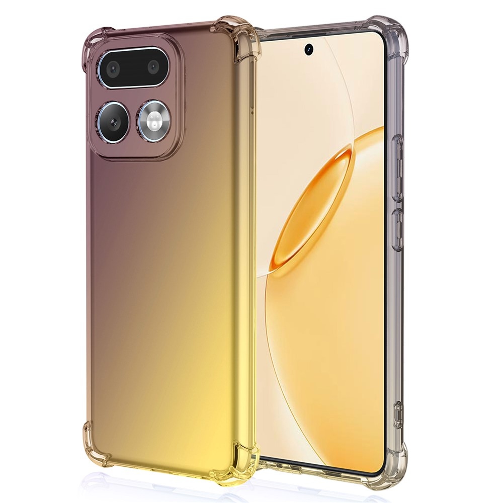 Colore tartós zselés tok megerősített sarkokkal a Realme 16 Pro+ 5G készülékhez - fekete/arany