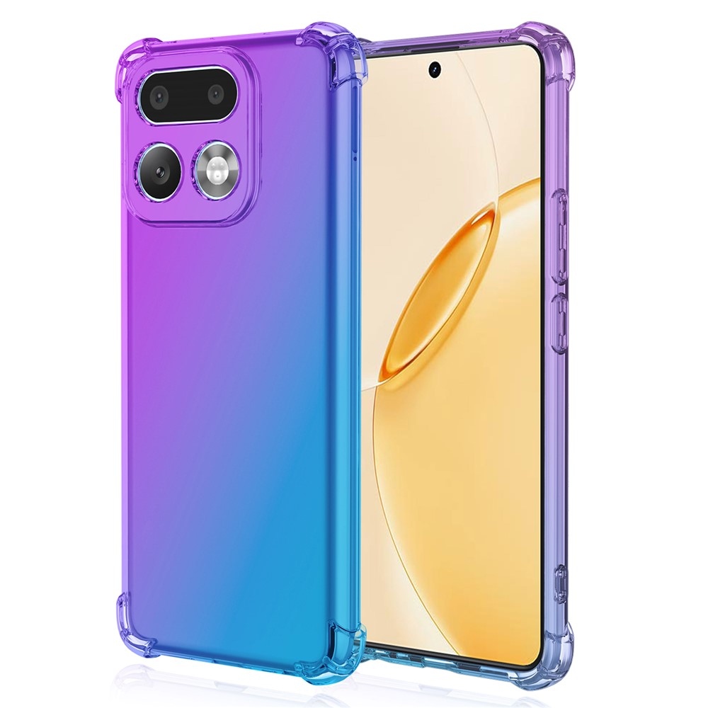 Colore tartós zselés tok megerősített sarkokkal a Realme 16 Pro+ 5G készülékhez - lila/kék