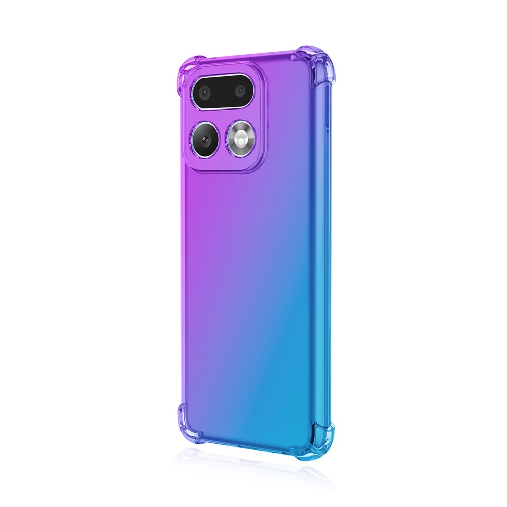 Colore tartós zselés tok megerősített sarkokkal a Realme 16 Pro+ 5G készülékhez - lila/kék