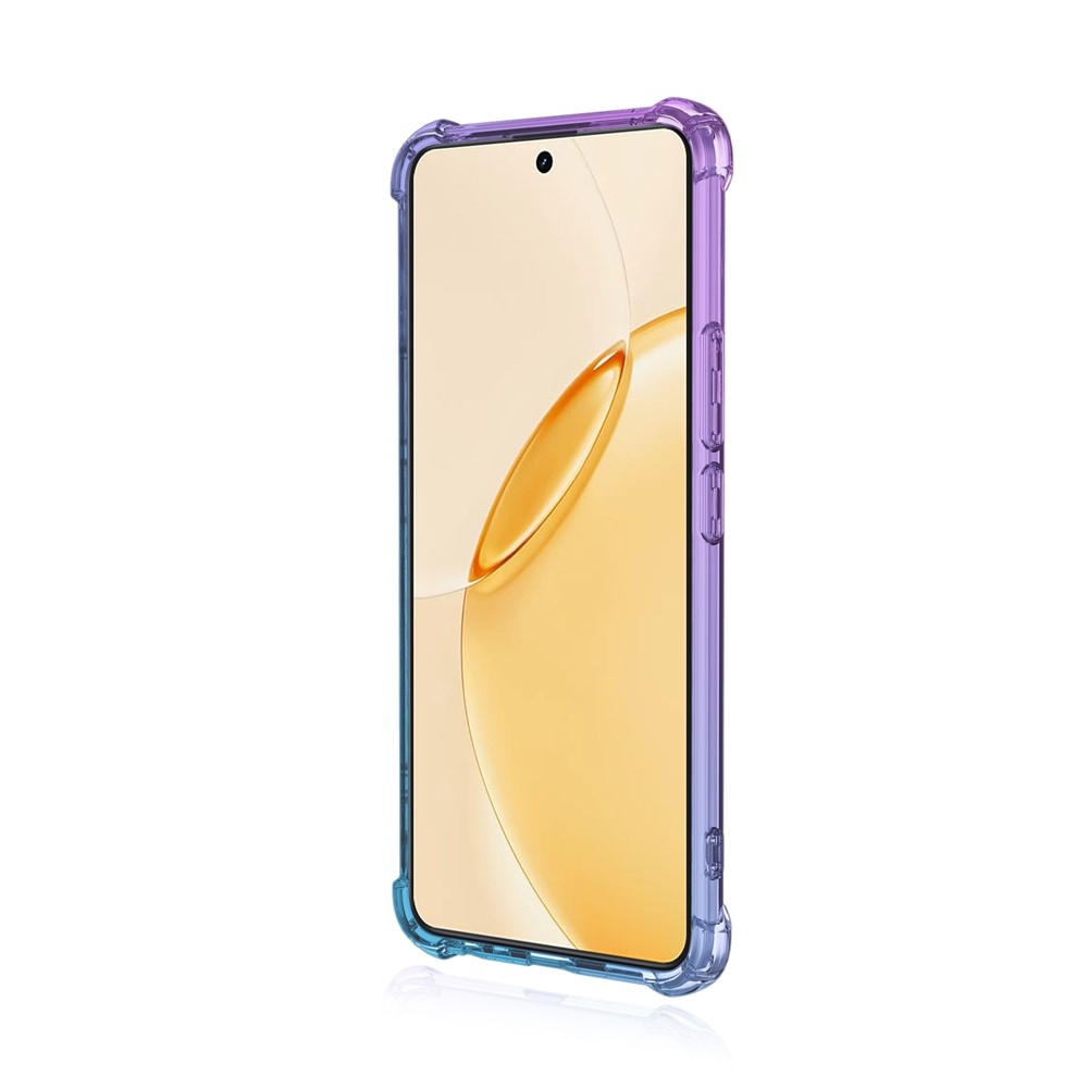 Colore tartós zselés tok megerősített sarkokkal a Realme 16 Pro+ 5G készülékhez - lila/kék
