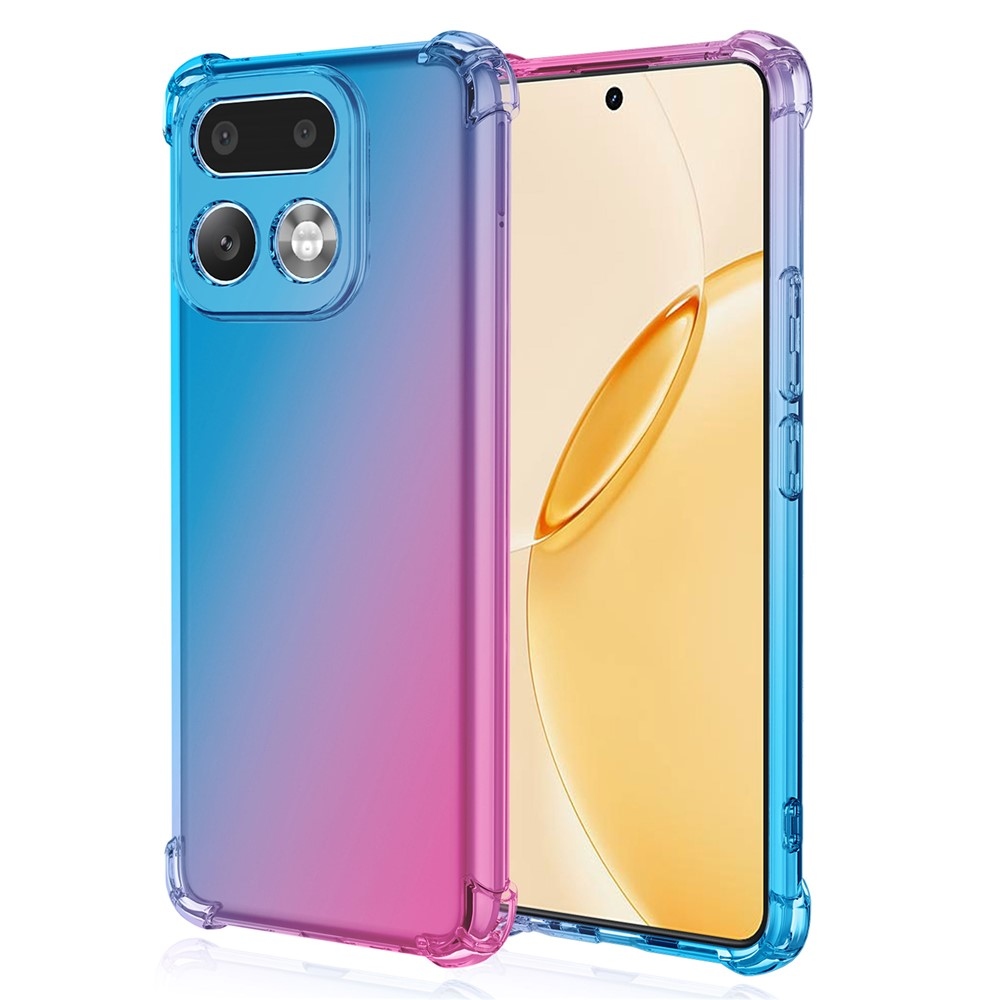 Colore tartós zselés tok megerősített sarkokkal a Realme 16 Pro+ 5G készülékhez - kék/rózsaszín