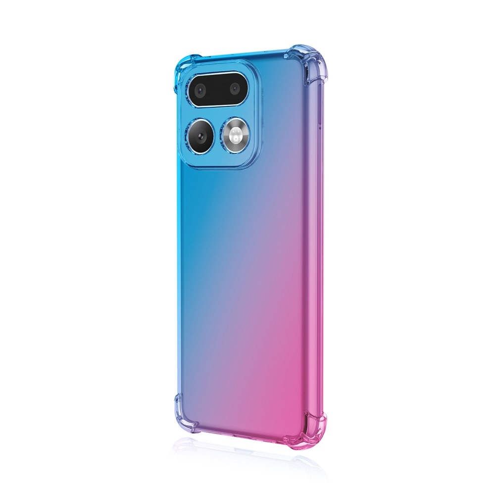 Colore tartós zselés tok megerősített sarkokkal a Realme 16 Pro+ 5G készülékhez - kék/rózsaszín