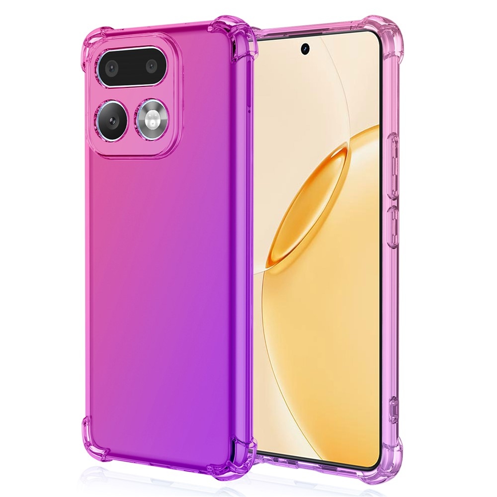 Colore tartós zselés tok megerősített sarkokkal a Realme 16 Pro+ 5G készülékhez - rózsaszín/lila