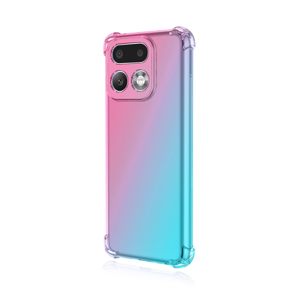 Colore tartós zselés tok megerősített sarkokkal a Realme 16 Pro+ 5G készülékhez - rózsaszín/zöld