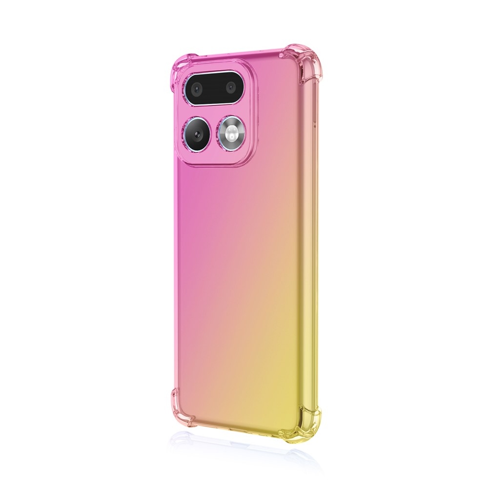 Colore tartós zselés tok megerősített sarkokkal a Realme 16 Pro+ 5G készülékhez - rózsaszín/arany