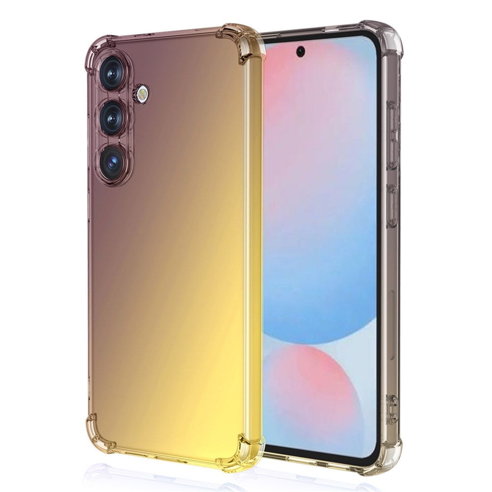 Colore tartós zselés tok megerősített sarkokkal Samsung Galaxy A37 5G készülékhez - fekete/arany