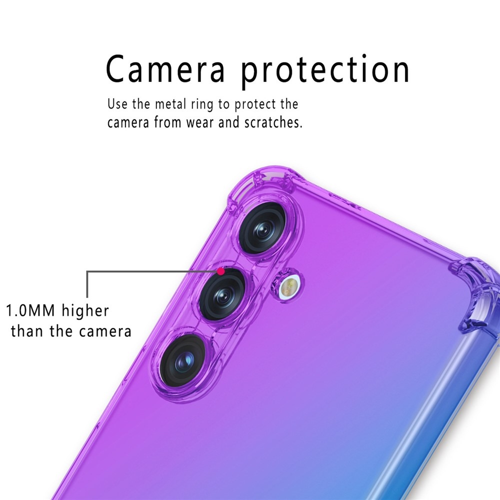 Colore tartós zselés tok megerősített sarkokkal Samsung Galaxy A57 5G készülékhez - lila/kék