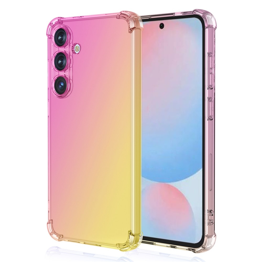 Colore tartós zselés tok megerősített sarkokkal Samsung Galaxy A57 5G készülékhez - rózsaszín/arany