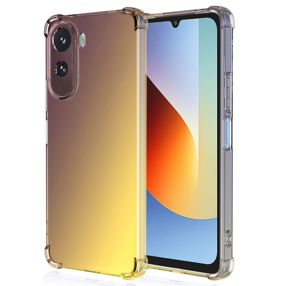 Colore tartós zselés tok megerősített sarkokkal Xiaomi Redmi A7 Pro készülékhez - fekete/arany