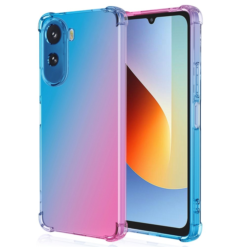 Colore tartós zselés tok megerősített sarkokkal Xiaomi Redmi A7 Pro készülékhez - kék/rózsaszín
