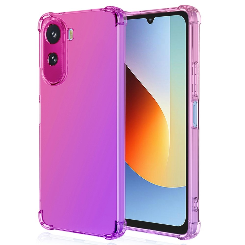 Colore tartós zselés tok megerősített sarkokkal Xiaomi Redmi A7 Pro készülékhez - rózsaszín/lila