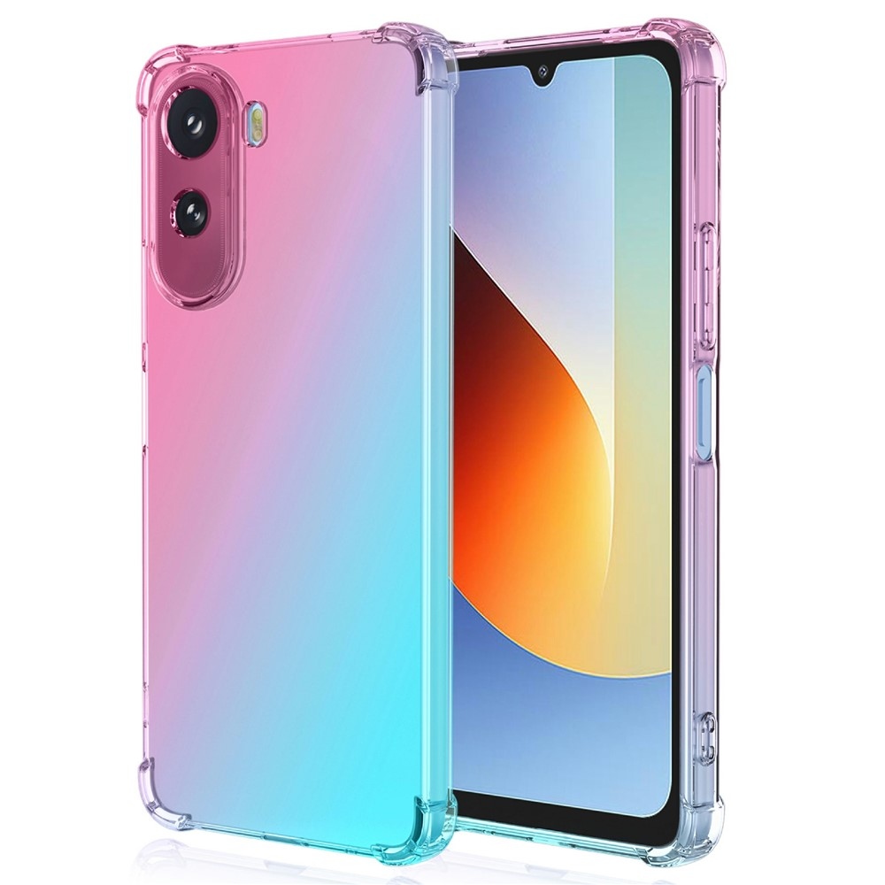 Colore tartós zselés tok megerősített sarkokkal Xiaomi Redmi A7 Pro készülékhez - rózsaszín/zöld
