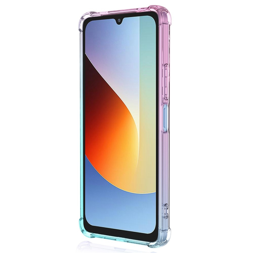 Colore tartós zselés tok megerősített sarkokkal Xiaomi Redmi A7 Pro készülékhez - rózsaszín/zöld