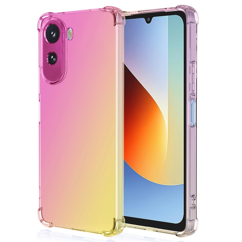 Colore tartós zselés tok megerősített sarkokkal Xiaomi Redmi A7 Pro készülékhez - rózsaszín/arany