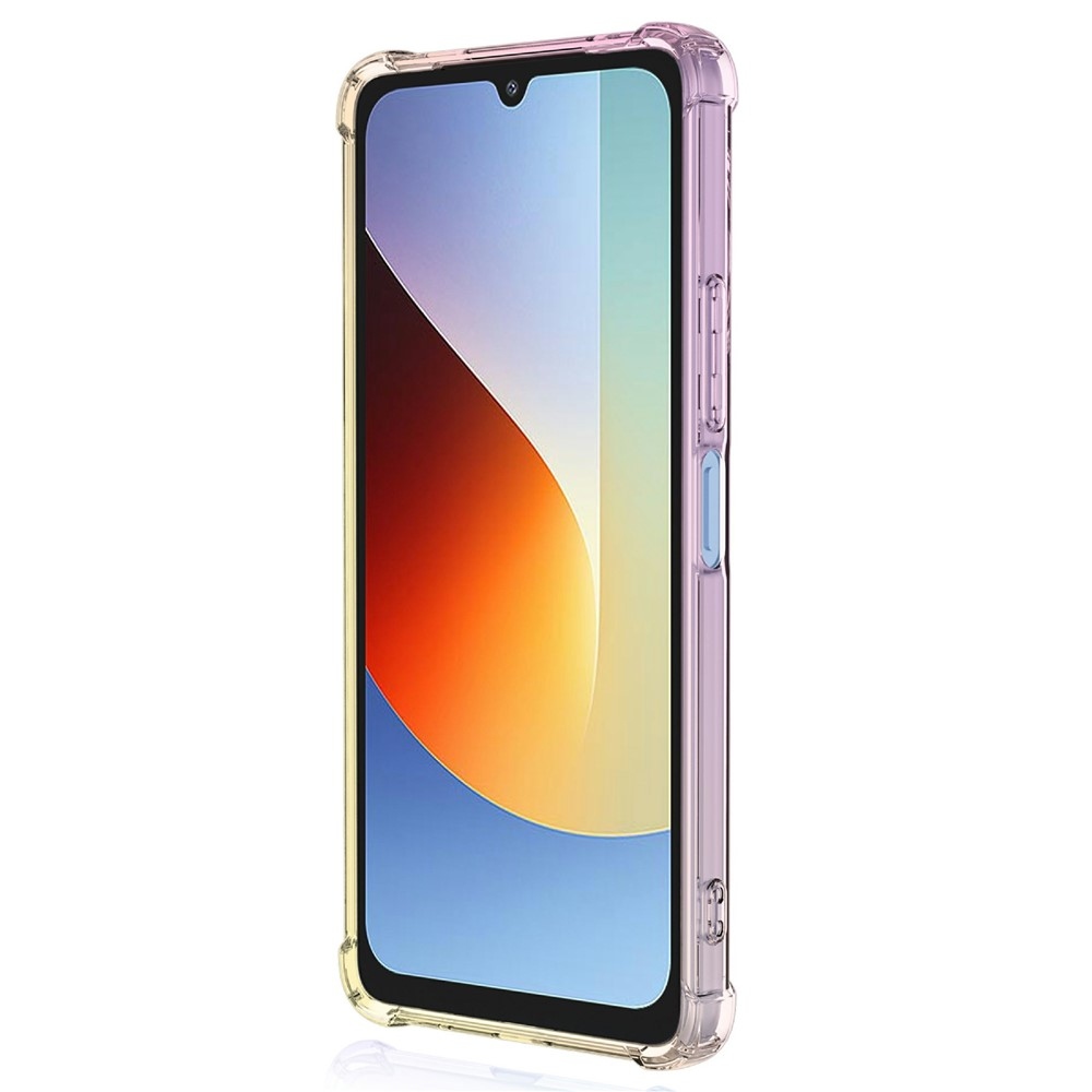 Colore tartós zselés tok megerősített sarkokkal Xiaomi Redmi A7 Pro készülékhez - rózsaszín/arany