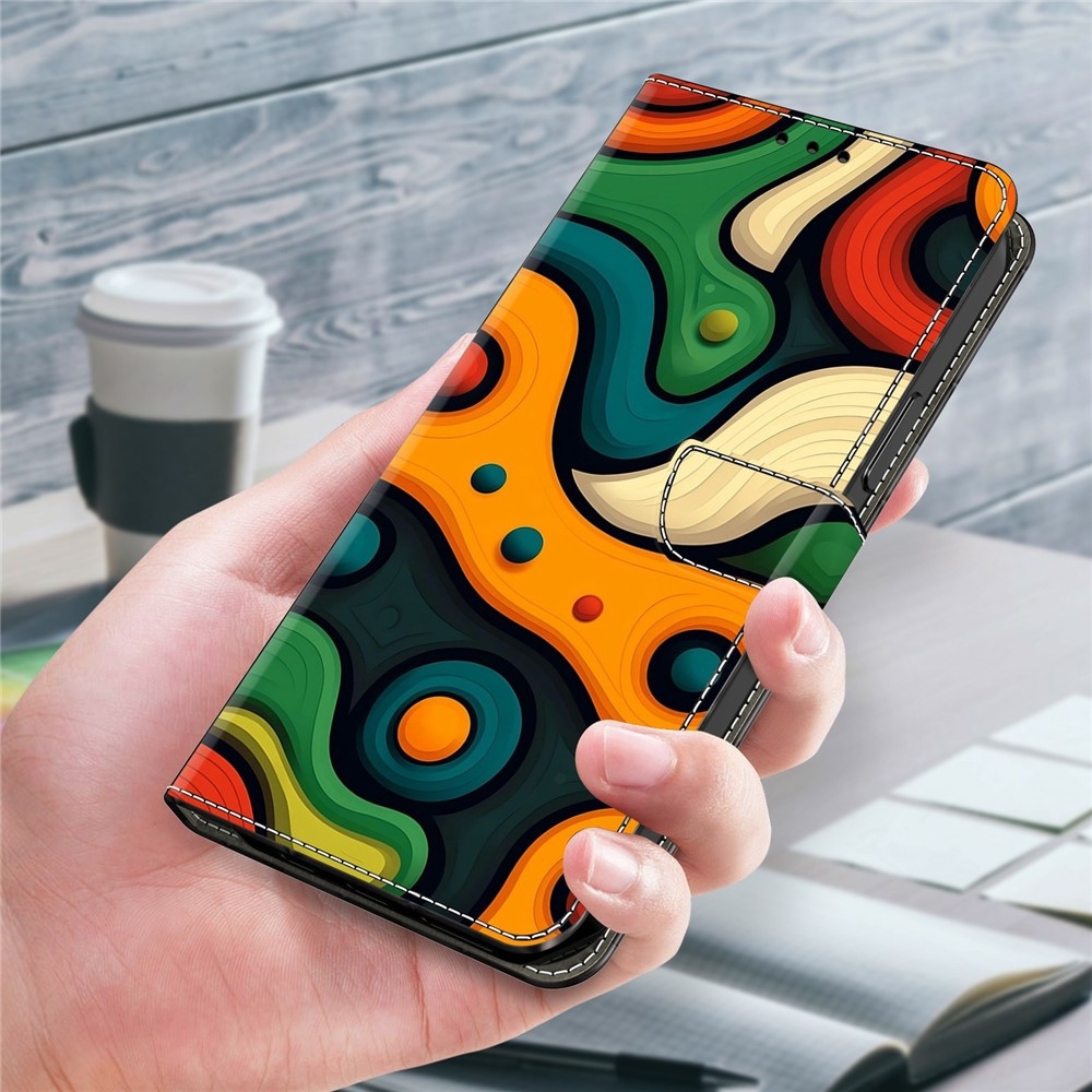 Compart könyv tok Xiaomi Poco M8 5G/Redmi Note 15 5G/Note 15 4G - absztrakt 1