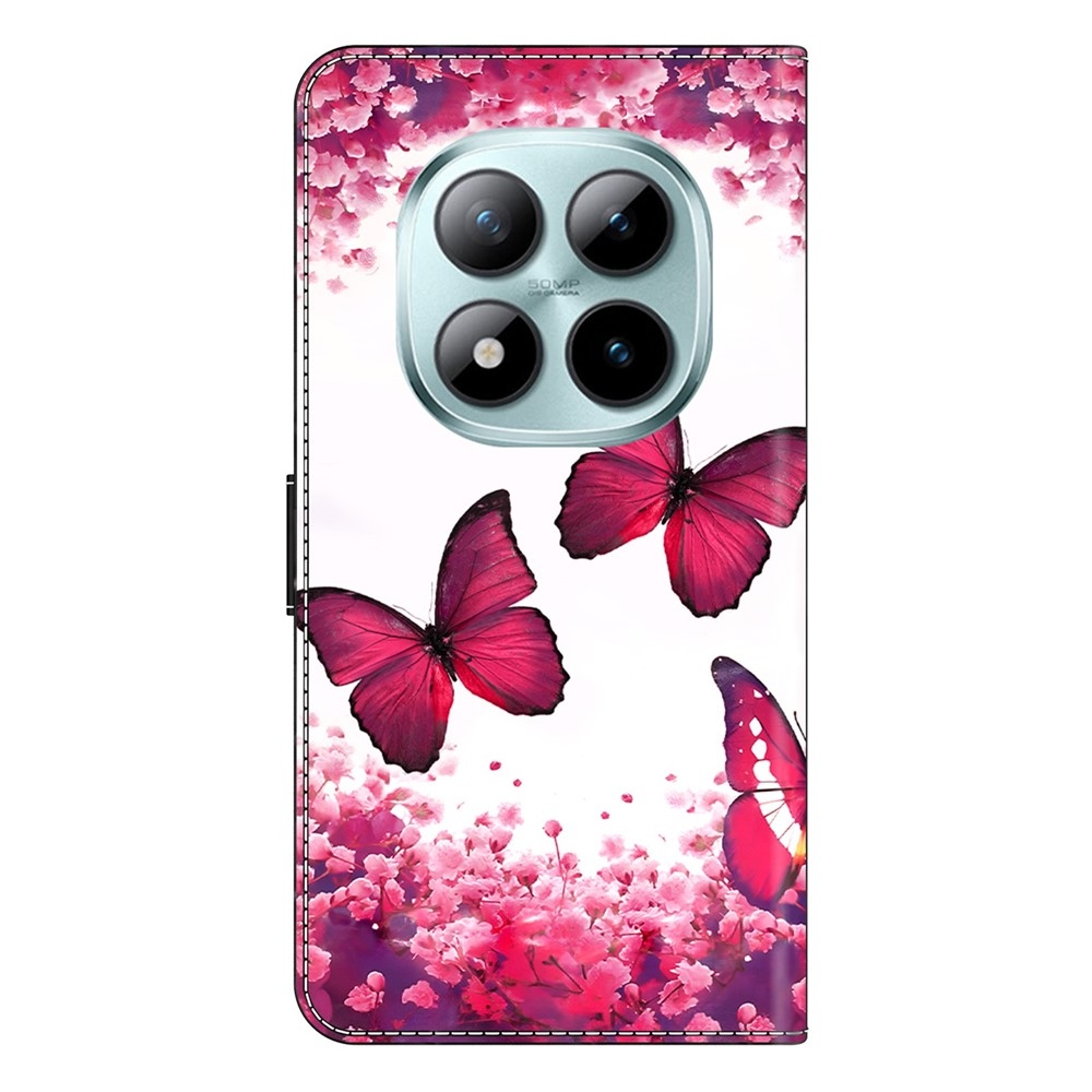 Compart könyv tok Xiaomi Poco M8 5G/Redmi Note 15 5G/Note 15 4G - piros pillangókhoz