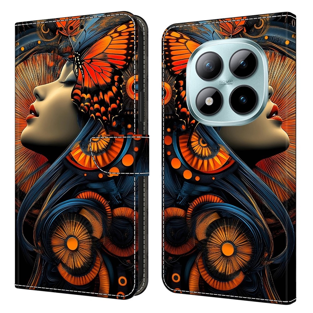 Compart könyv tok a Xiaomi Poco M8 5G/Redmi Note 15 5G/Note 15 4G - lány pillangókkal