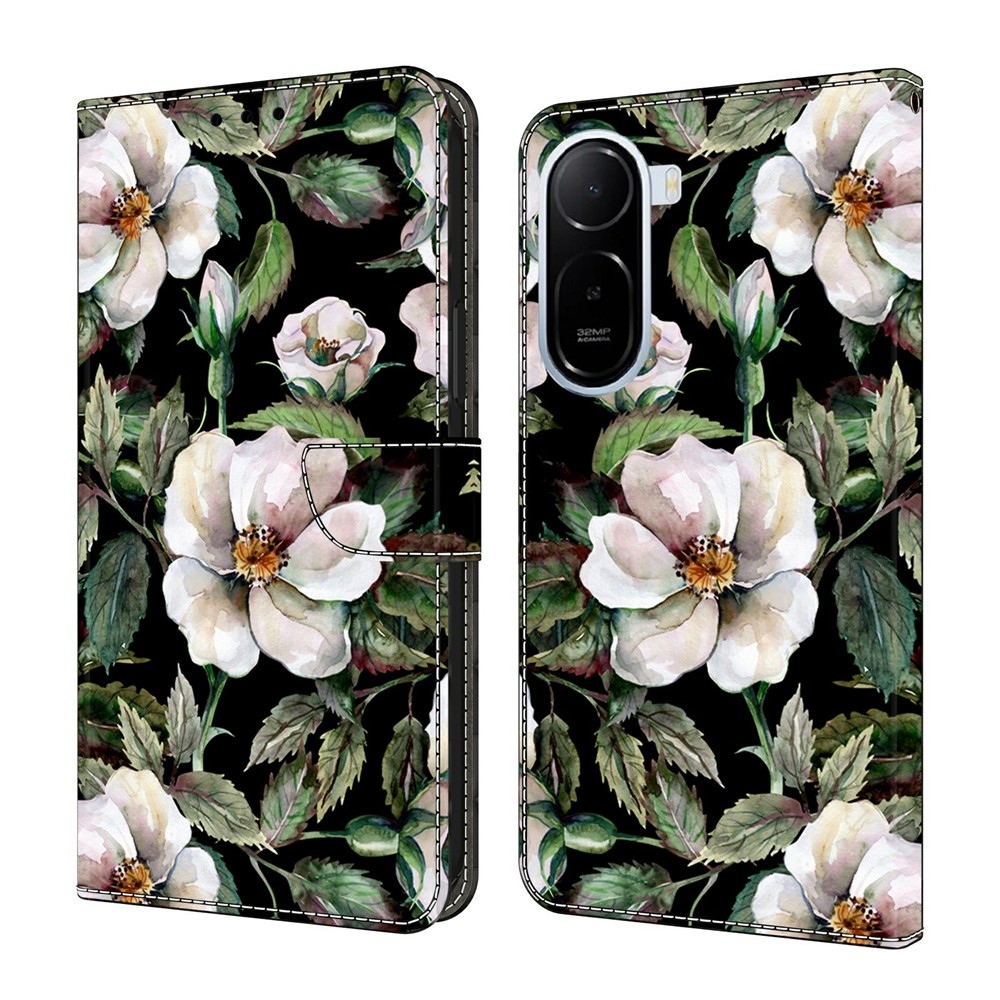 Compart könyv tok Xiaomi Redmi A7 Pro - fehér virágok