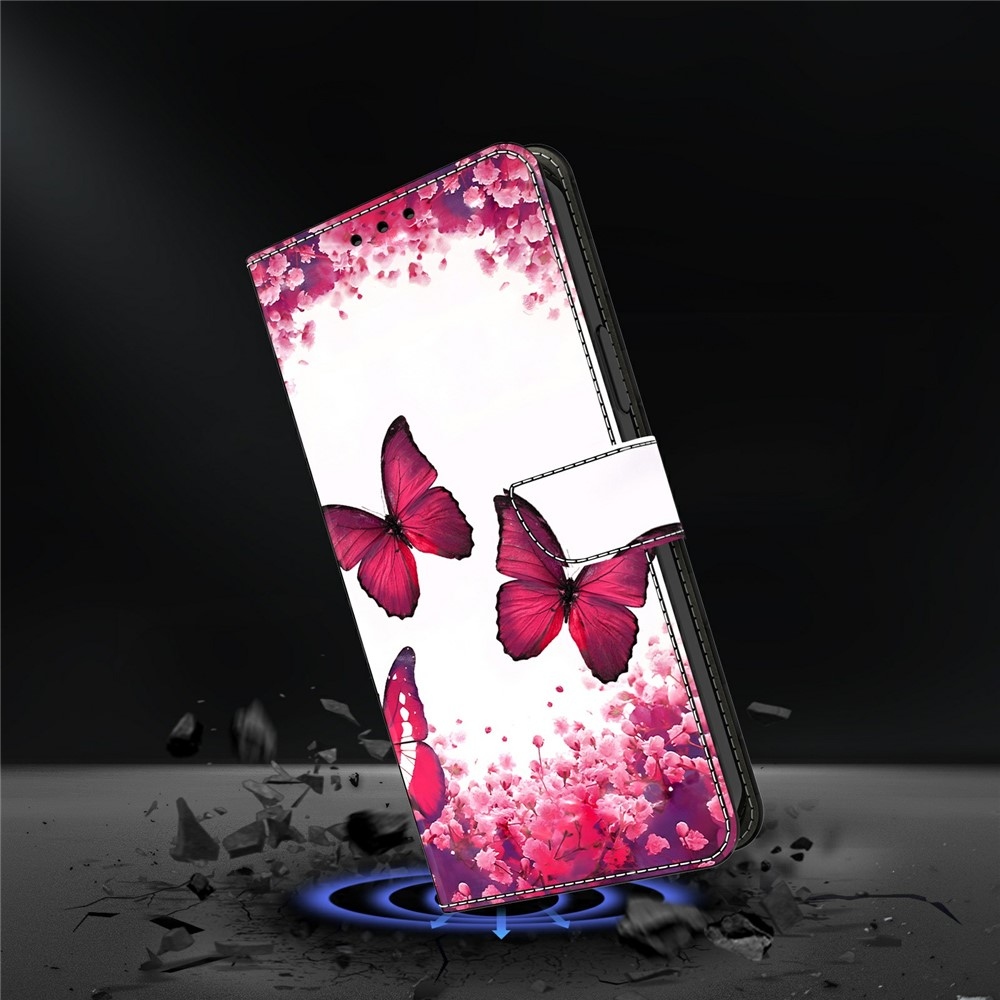 Compart könyv tok Xiaomi Redmi A7 Pro - piros pillangókhoz