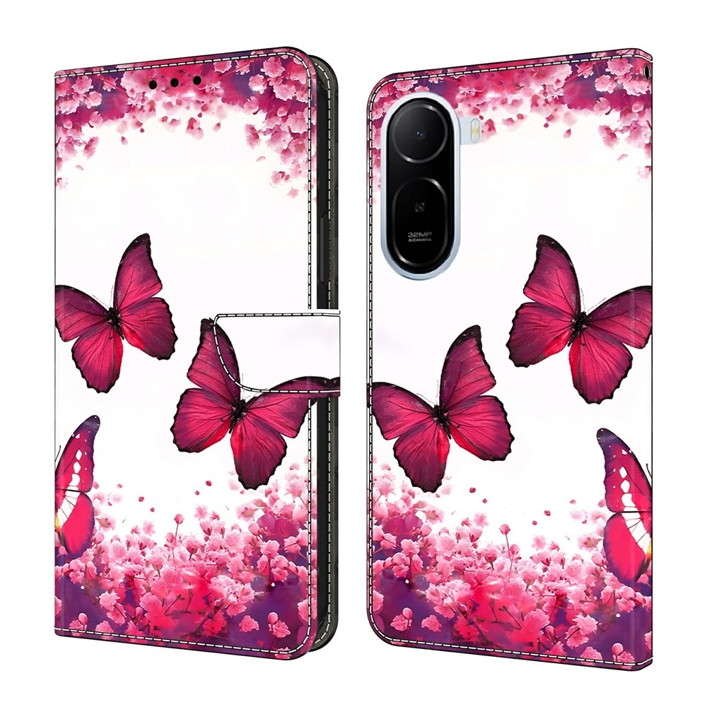 Compart könyv tok Xiaomi Redmi A7 Pro - piros pillangókhoz