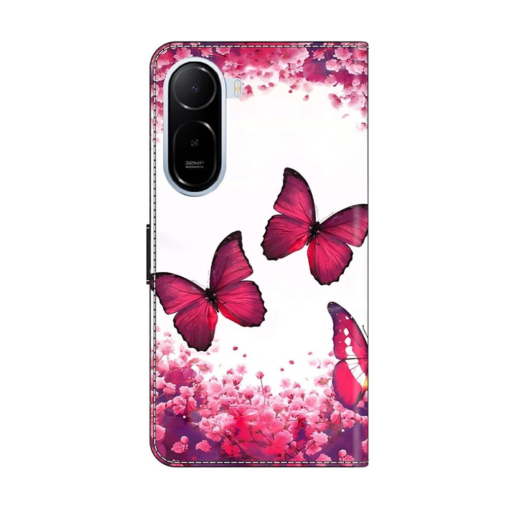Compart könyv tok Xiaomi Redmi A7 Pro - piros pillangókhoz