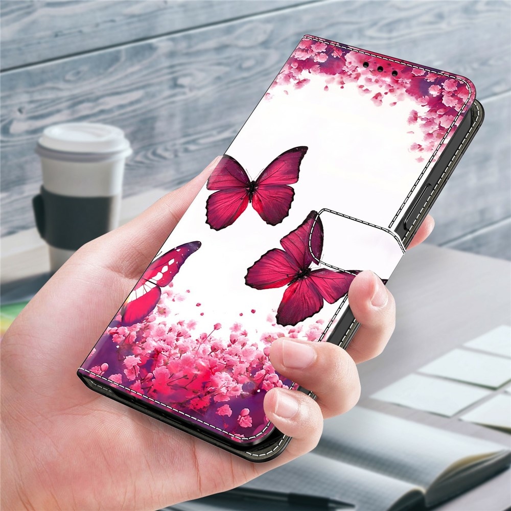 Compart könyv tok Xiaomi Redmi A7 Pro - piros pillangókhoz