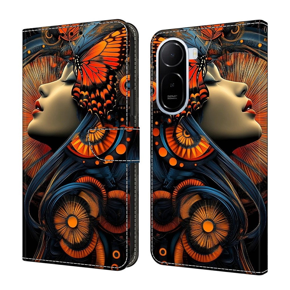 Compart könyv tok a Xiaomi Redmi A7 Pro-hoz - lány pillangókkal