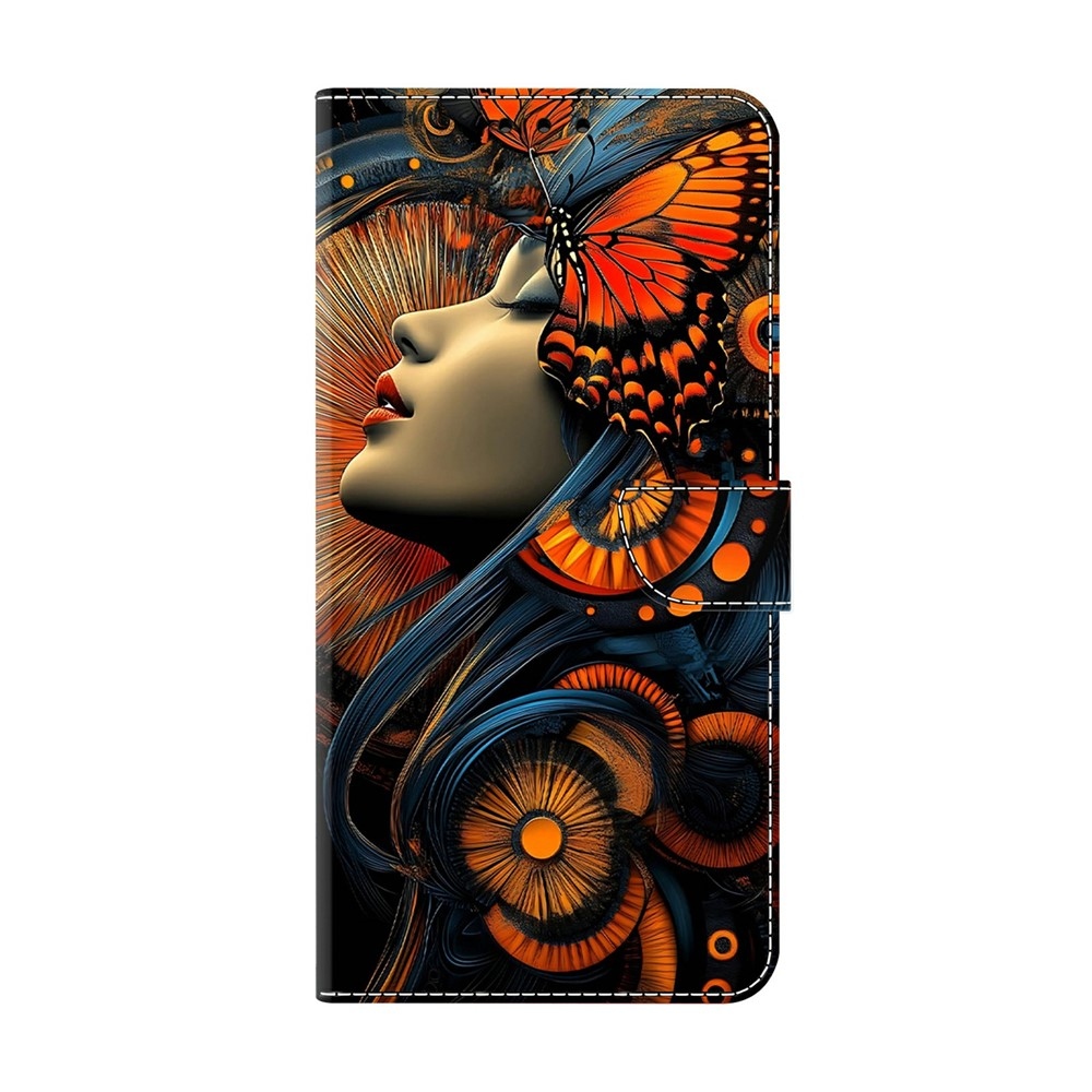 Compart könyv tok a Xiaomi Redmi A7 Pro-hoz - lány pillangókkal